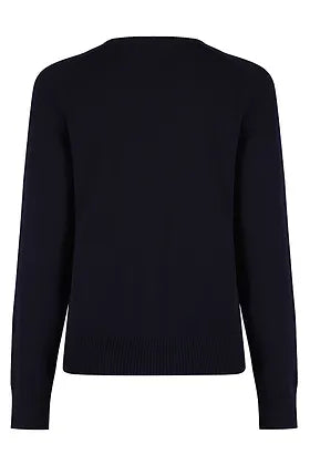 Navy Cardigan with Prenton Logo Embroidered