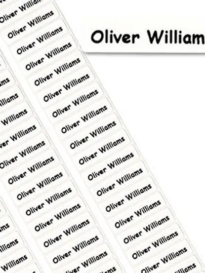 20 Iron-on Name Labels