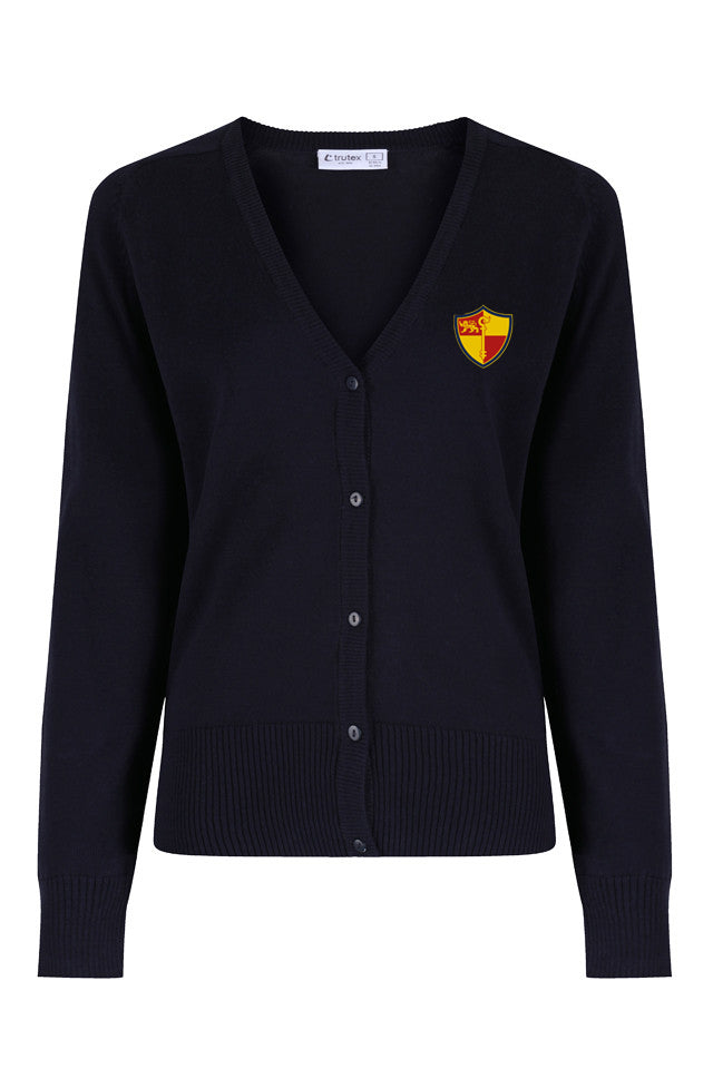 Navy Cardigan with Prenton Logo Embroidered