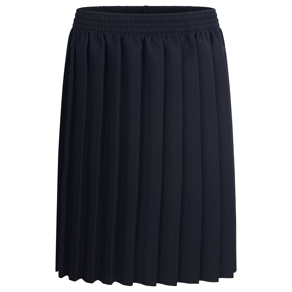 Elasticated Box Pleat Skirt (Available in Black, Navy & Grey)