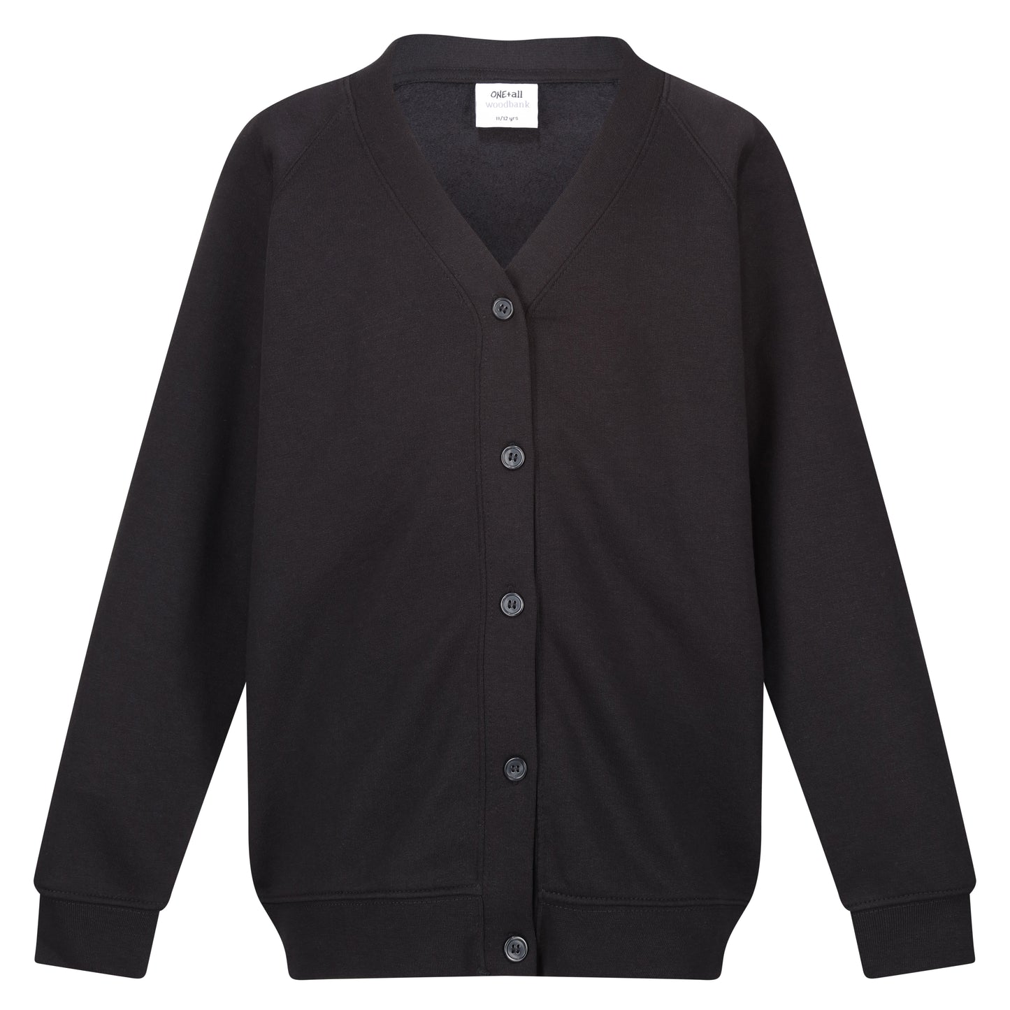 Black Sweat Cardigan with Barnston Logo