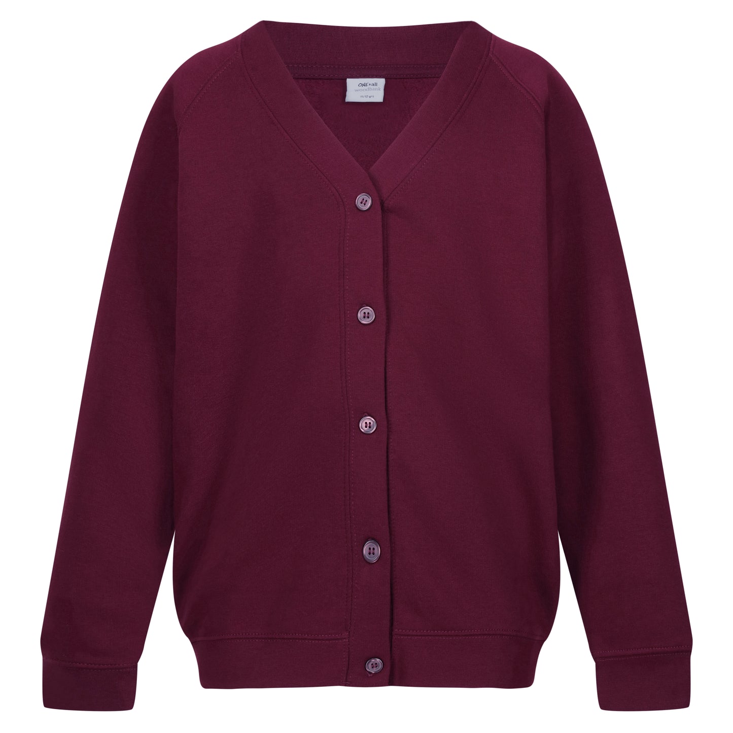 Plain Maroon Sweat Cardigan