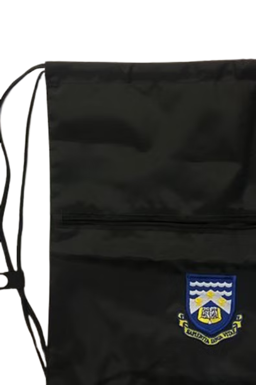 Black Gym bag with Wirral Grammar boys Logo
