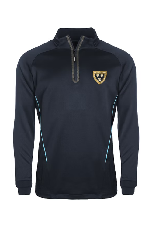 Navy & Sky 1/4 Zip with West Kirby Logo