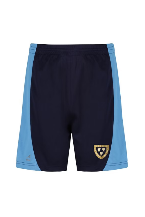 Navy and Sky PE Shorts with West Kirby Logo