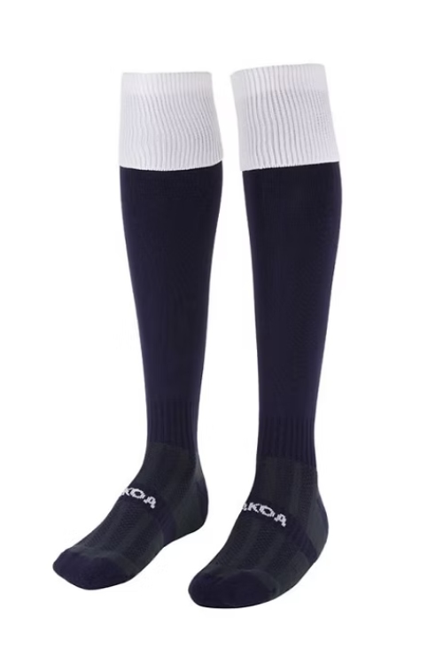 Navy and White Football Socks