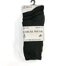Short Black School Socks (3-Pack)