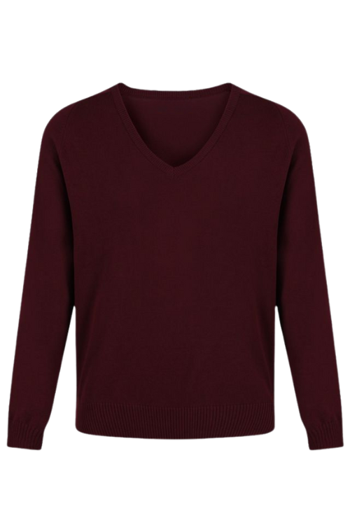 Plain V-Neck Jumper Unisex