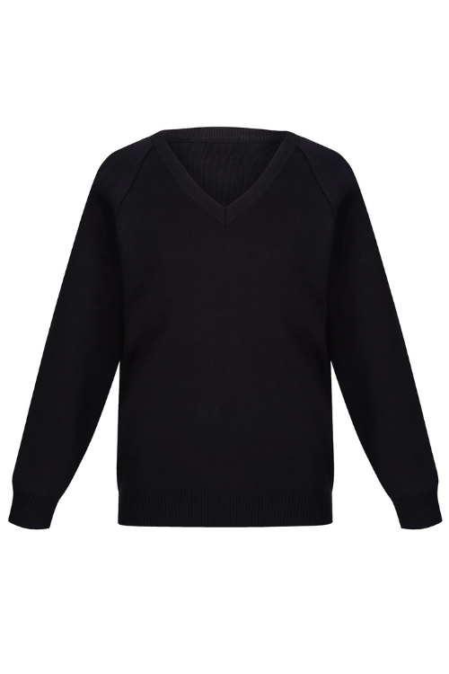 Navy V-Neck Knitted Jumper