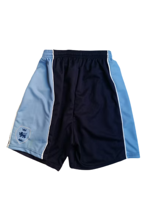 Navy and Sky PE Shorts with Pensby Logo