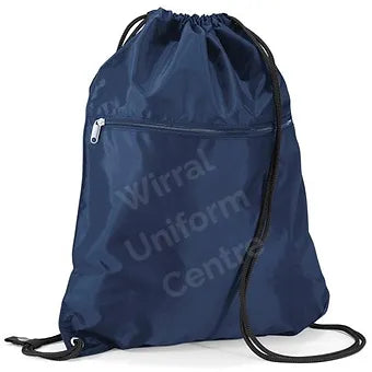 Wirral Grammar Girls Navy Senior Gym Bag with Logo