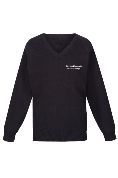 Navy V-Neck Performa Jumper with SJP Logo