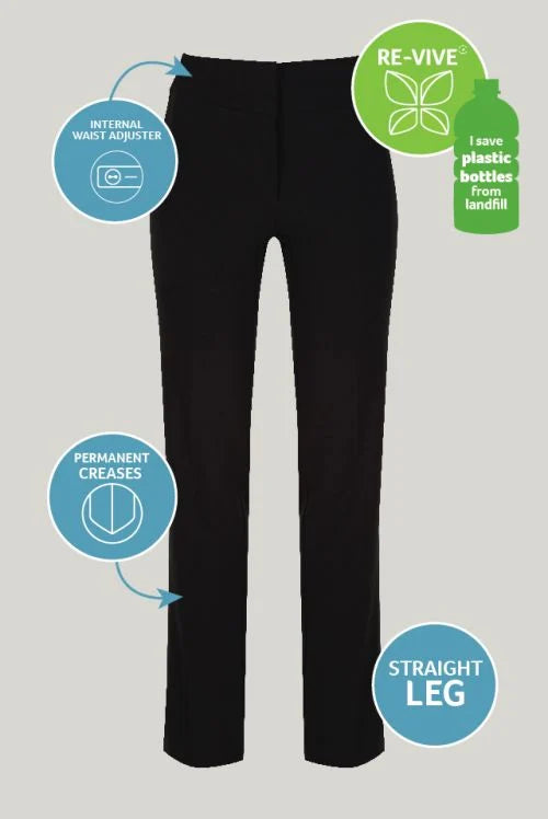 Trutex Senior Girls' Fit Contemporary Stain Resistant School Trousers (10-16+ Years)