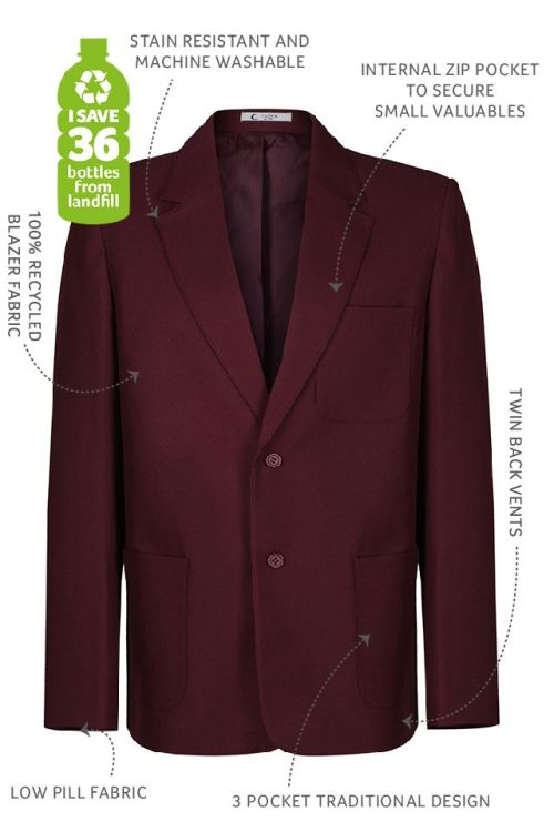 Trutex Boys' Fit 3 Pocket Stain Resistant School Blazer (5-16+ Years)